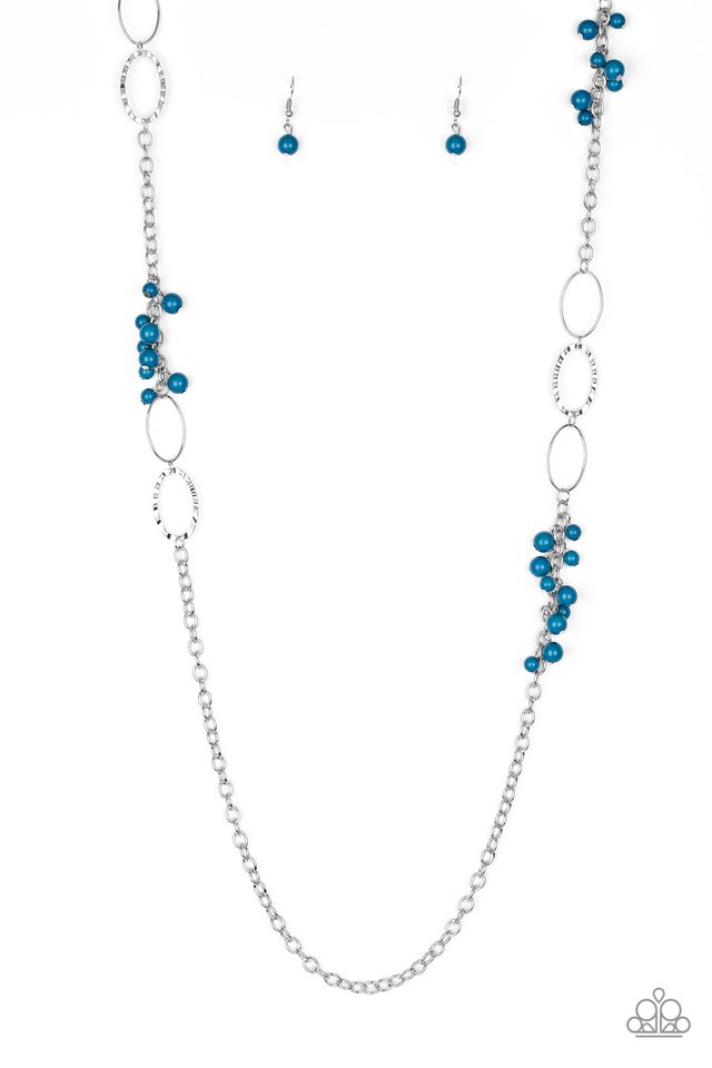 Flirty Foxtrot - Blue Paparazzi Necklace (PZ-1743)