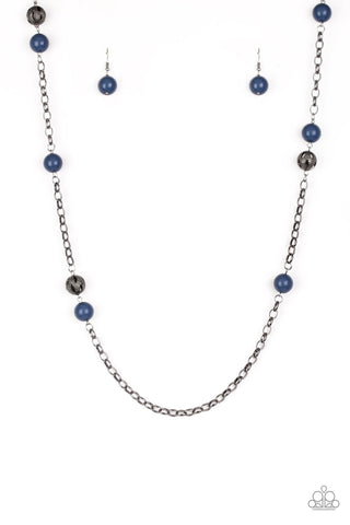 Fashion Fad - Blue Paparazzi Necklace (#1608)