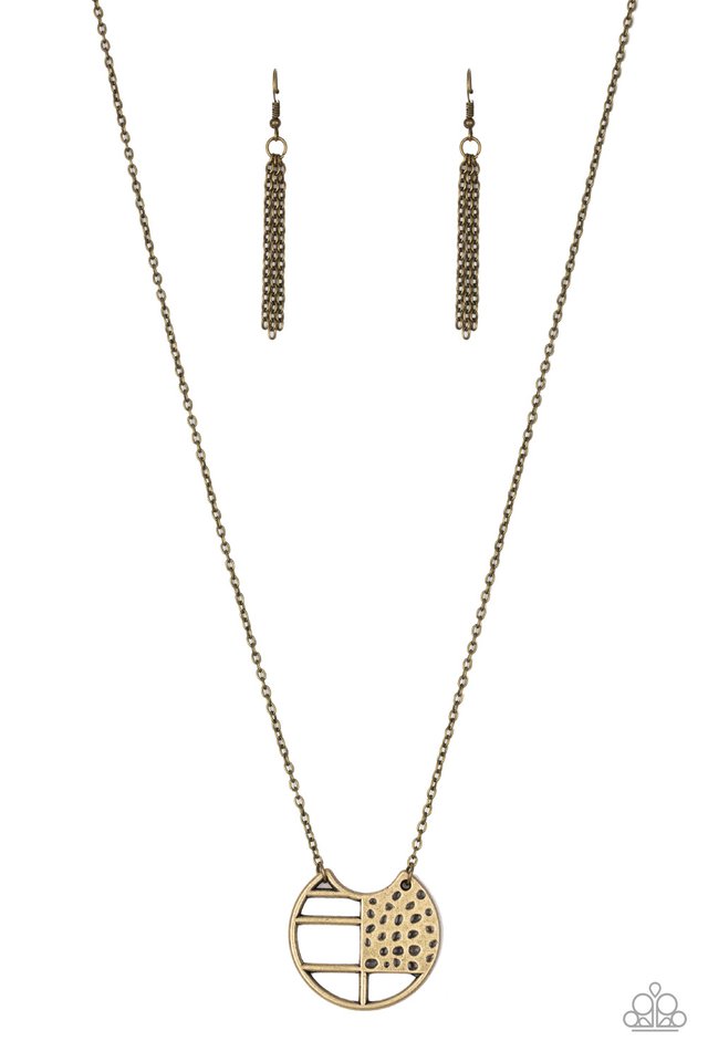 Abstract Aztec - Brass Paparazzi Necklace