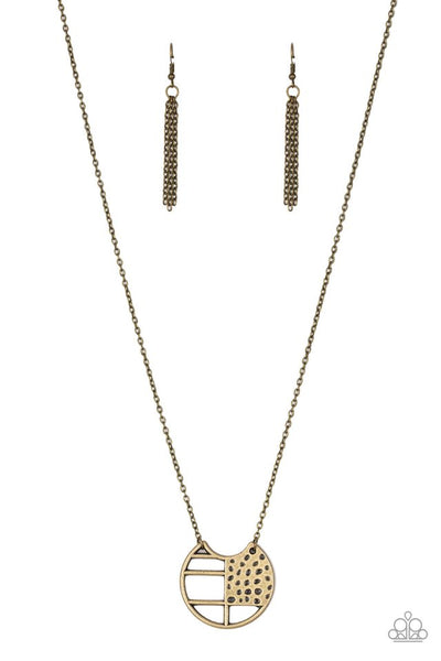 Abstract Aztec - Brass Paparazzi Necklace