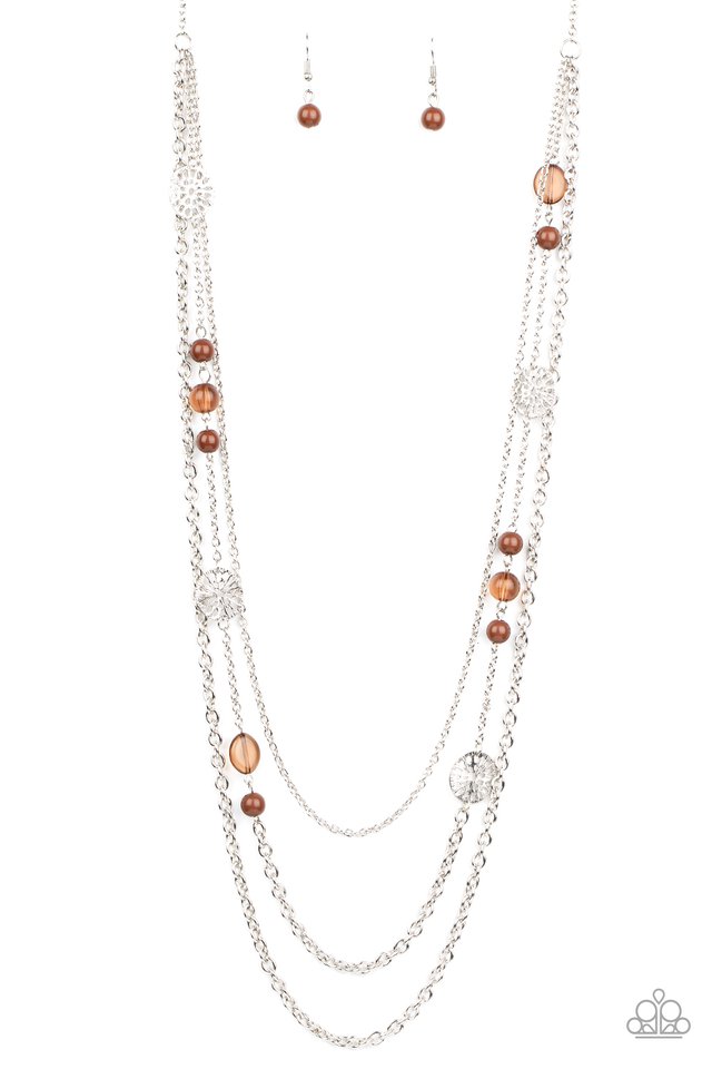 Pretty Pop-tastic! - Brown Paparazzi Necklace (PZ-2769)