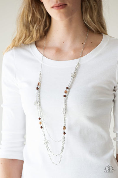 Pretty Pop-tastic! - Brown Paparazzi Necklace (PZ-2769)