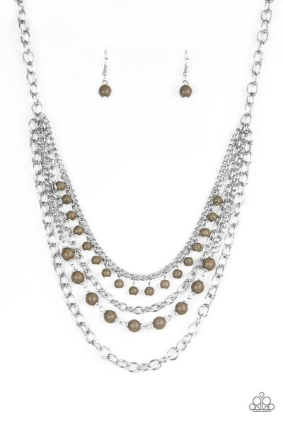 Ground Forces - Green Paparazzi Necklace