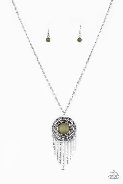 Paparazzi Long Necklace - Bon VOYAGER - Green