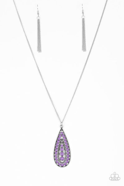 Tiki Tease - Purple Paparazzi Necklace