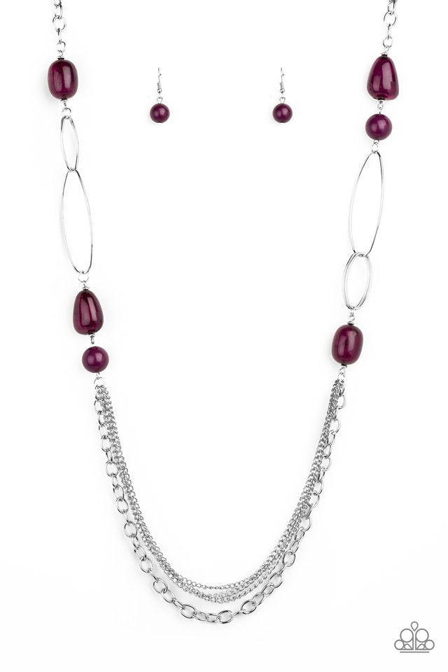 Pleasant Promenade - Purple Paparazzi Necklace (PZ-1324)