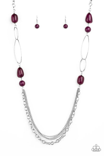 Pleasant Promenade - Purple Paparazzi Necklace (PZ-1324)
