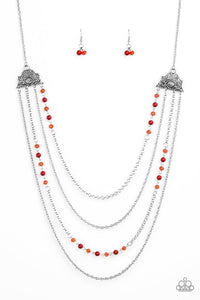 Pharaoh Finesse - Red Paparazzi Necklace (#2636)