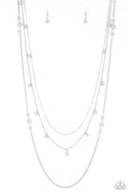 Laying The Groundwork - Silver Paparazzi Necklace (PZ-5249)