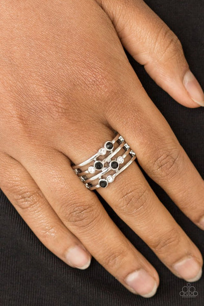 Sparkle Showdown - Black Paparazzi Ring
