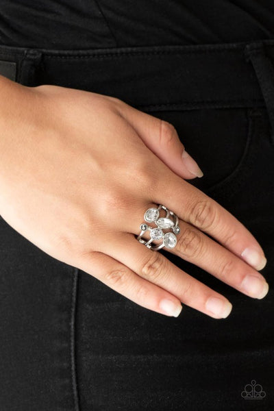 Metro Mingle - Silver Paparazzi Ring (R212)