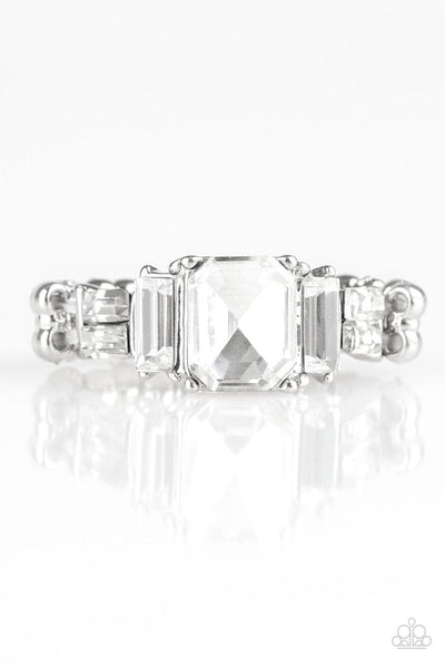 Born To Rule - White Paparazzi Ring