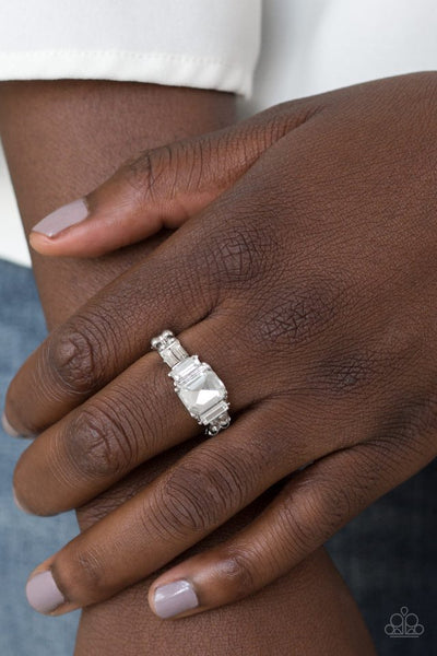 Born To Rule - White Paparazzi Ring