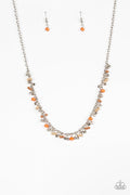Sailing The Seven Seas - Orange Paparazzi Necklace (PZ-1014)