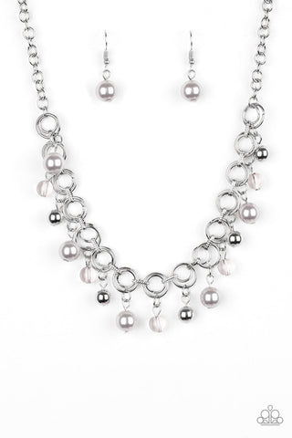 Fiercely Fancy - Silver Paparazzi Necklace (#3649)