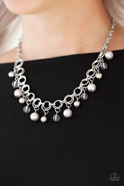 Fiercely Fancy - Silver Paparazzi Necklace (#3649)