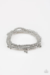 GRANDIOSE Slam - Silver Paparazzi Bracelet (#3781)