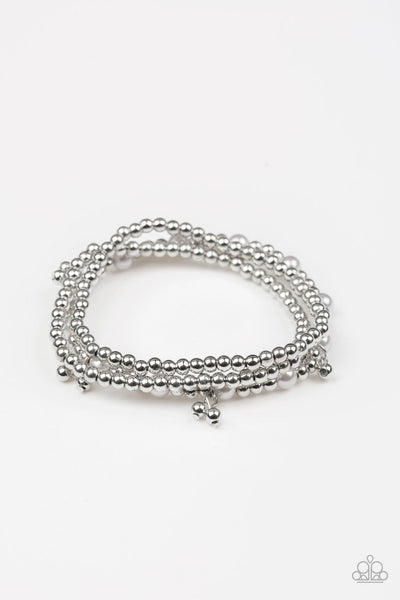 GRANDIOSE Slam - Silver Paparazzi Bracelet (#3781)