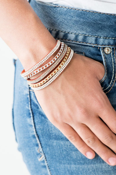 Fashion Fiend - Orange Paparazzi Urban Wrap Bracelet