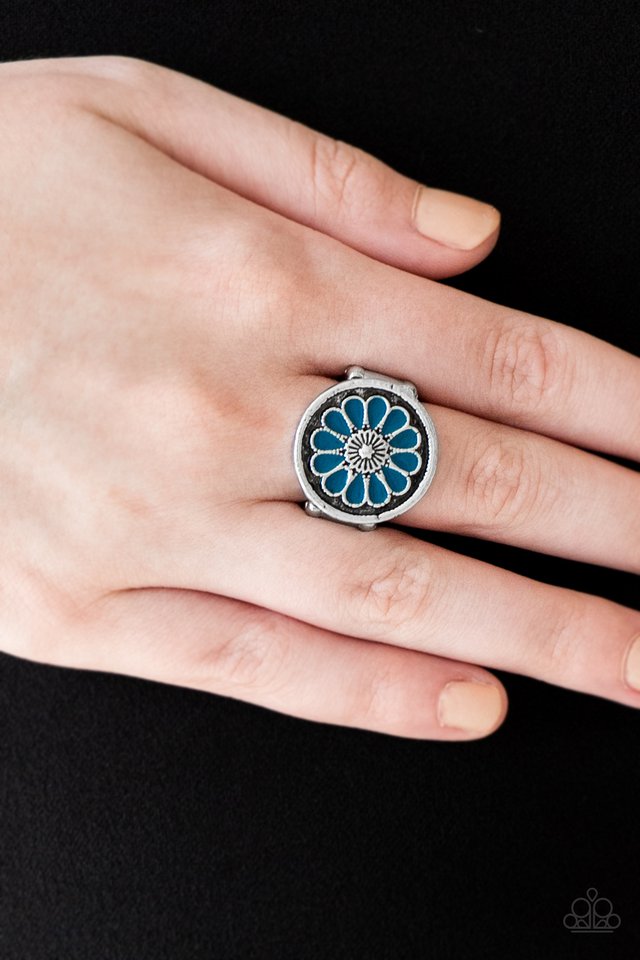 Garden View - Blue Paparazzi Ring