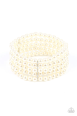 A Pearly Affair - White Paparazzi Bracelet (#814)