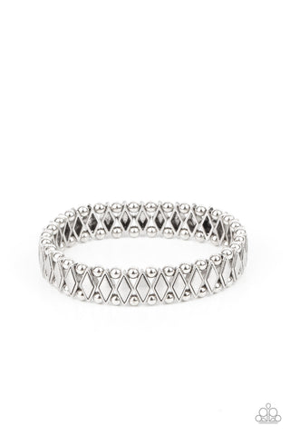 Abstract Advisory - Silver Paparazzi Bracelet