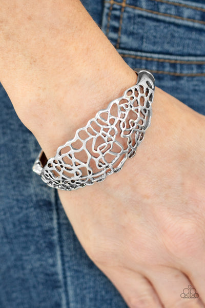 Airy Asymmetry - Silver-Paparazzi Bracelet (#426)
