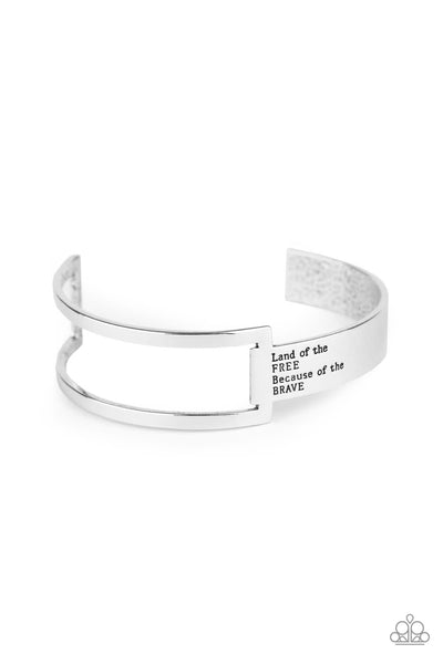 Paparazzi Bracelet - America The BRAVE - Silver (PZ-704)