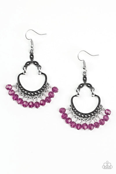 Babe Alert - Purple Paparazzi Earrings (#1864)