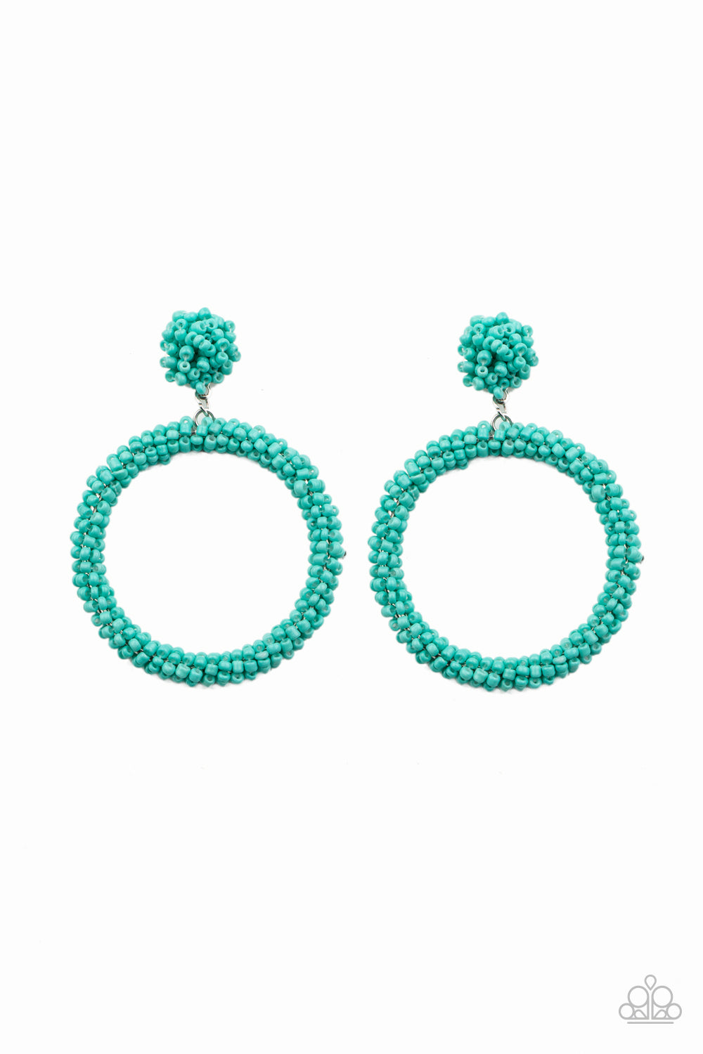 Be All You Can BEAD - Blue Paparazzi Earrings (#1739)