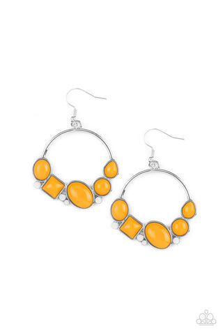 Beautifully Bubblicious - Orange Paparazzi Earrings (PZ-087)
