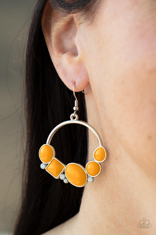 Beautifully Bubblicious - Orange Paparazzi Earrings (PZ-087)
