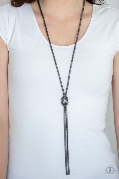 Paparazzi Necklace - Born Ready - Black/Gun Metal (#1715)