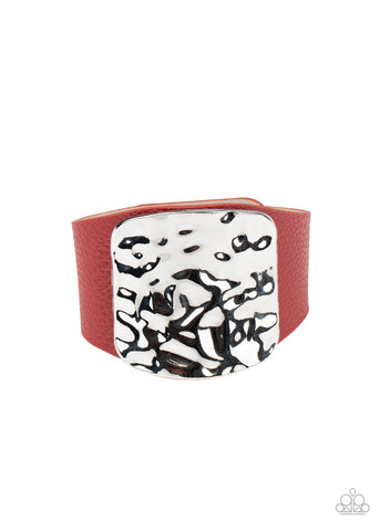 Brighten Up - Red Paparazzi Wrap Bracelet (W138)