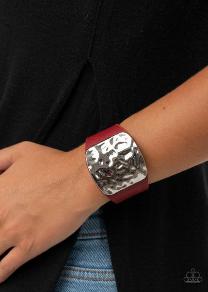 Brighten Up - Red Paparazzi Wrap Bracelet (W138)