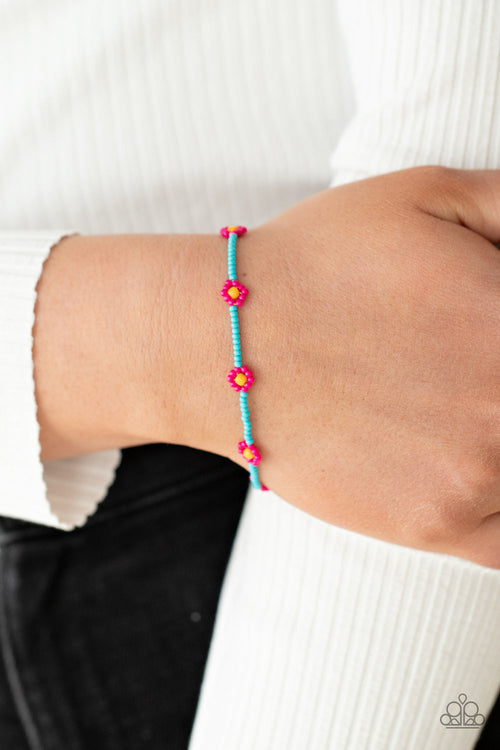 Camp Flower Power - Pink Paparazzi Bracelet (#4882)