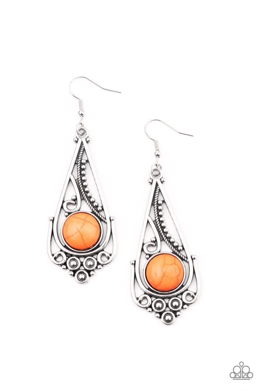 Canyon Climate - Orange Paparazzi Earrings (#2656)