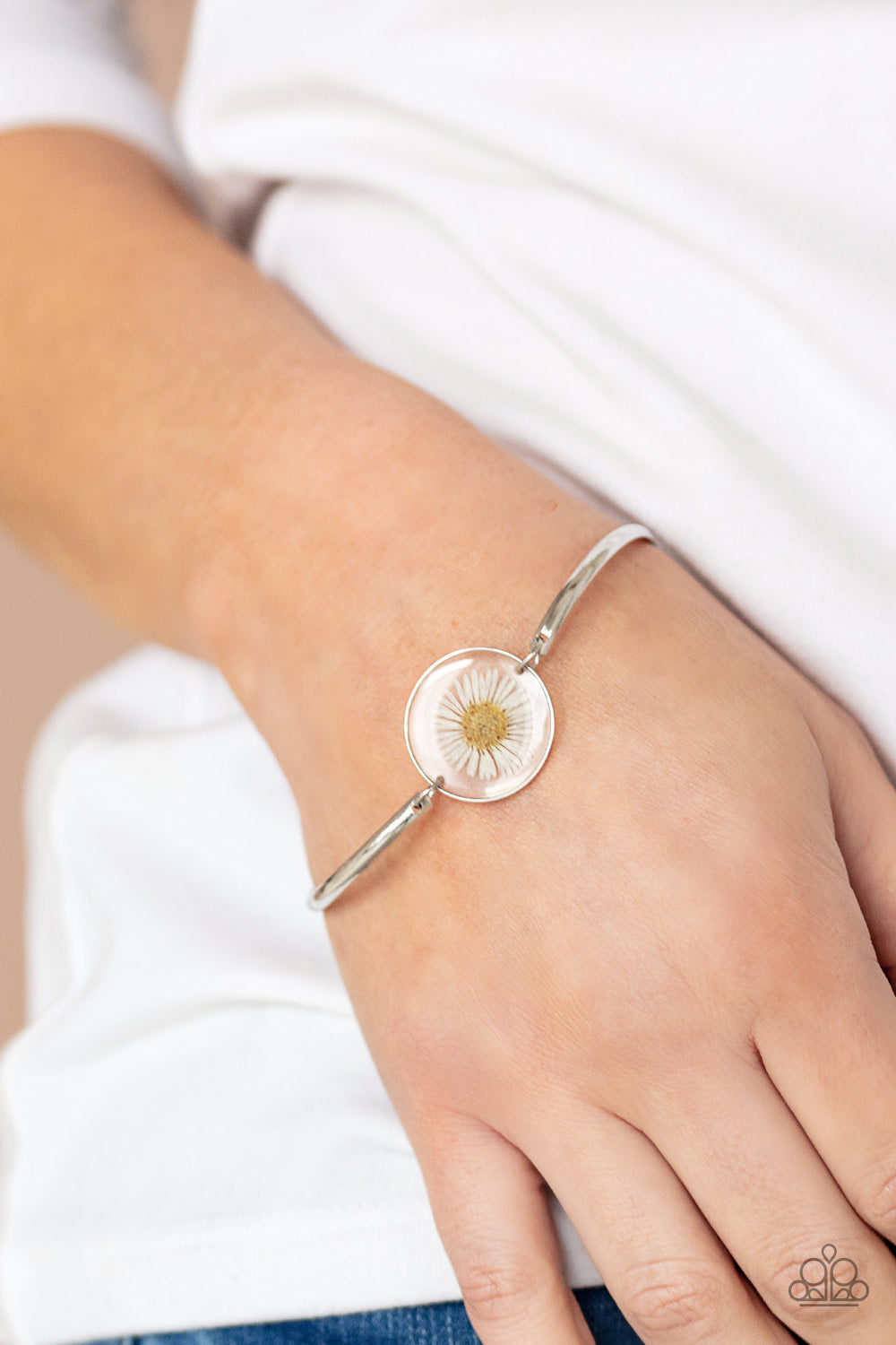 Cottage Season - White Paparazzi Bracelet (#2667)