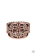 Crazy About Daisies - Copper-Paparazzi Ring (R269)