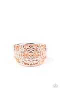 Crazy About Daisies - Rose Gold-Paparazzi Ring (R336)