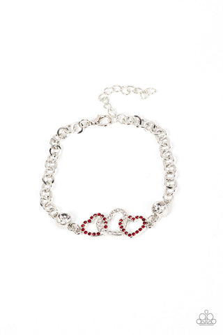 Desirable Dazzle - Red Paparazzi Bracelet (#4596)