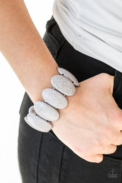 Dramatically Nomadic - Silver-Paparazzi Bracelet