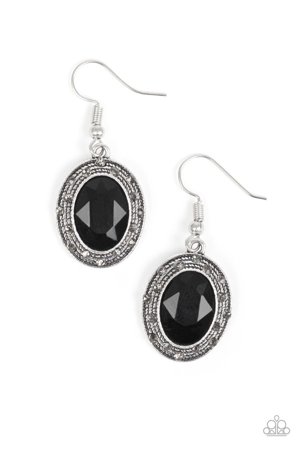 Paparazzi Fishhook Earrings - East Side Etiquette - Black (PZ-378)