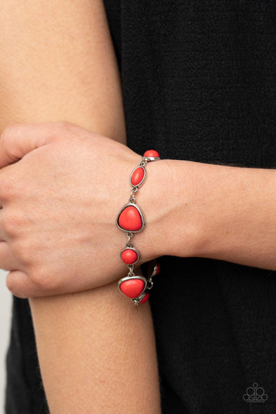 Eco-Friendly Fashionista - Red Paparazzi Bracelet (#2752)