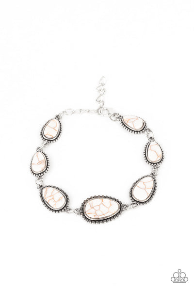 Elemental Exploration - White Paparazzi Bracelet