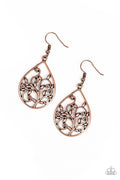 Paparazzi Fishhook Earrings - Enchanted Vines - Copper (PZ-441)