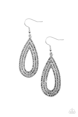 Exquisite Exaggeration - Silver Paparazzi Earrings (#4480)