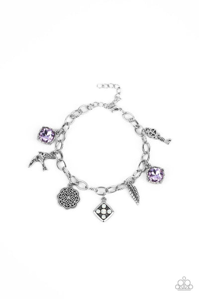 Fancifully Flighty - Purple Paparazzi Bracelet (#2629)