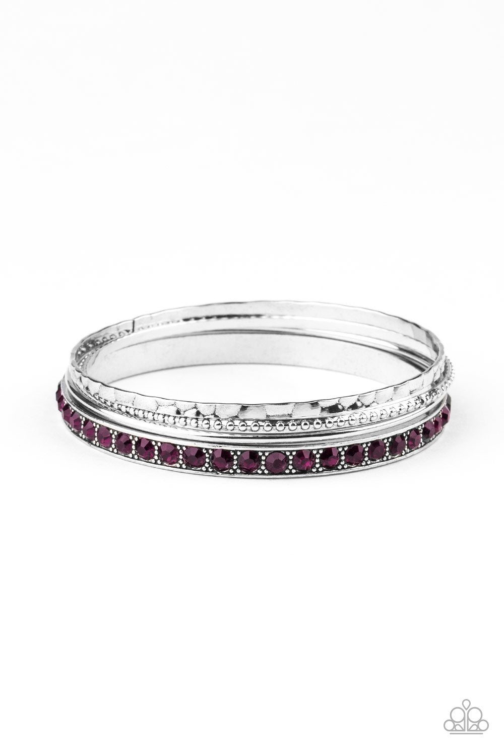 Paparazzi Bracelet - Fearless Shimmer - Purple (PZ-2039)
