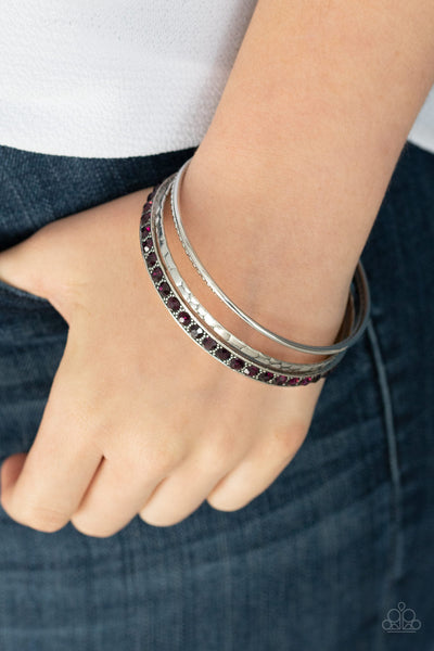 Paparazzi Bracelet - Fearless Shimmer - Purple (PZ-2039)